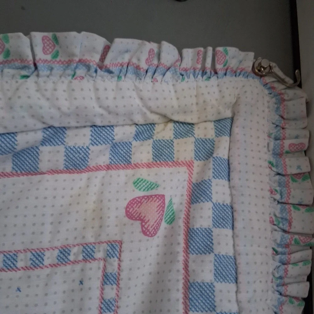 Vintage 90s Y2k Daisy Kingdom Baby Blanket Quilt Bunnies Cottagecore Pastel‎